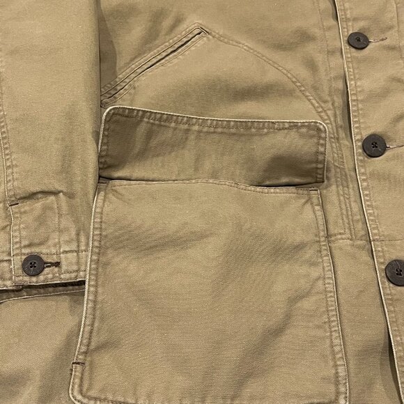 Woolrich Canvas Fleece Lined Chore Jacket Dark Wheat, XXL - Picture 6 of 11